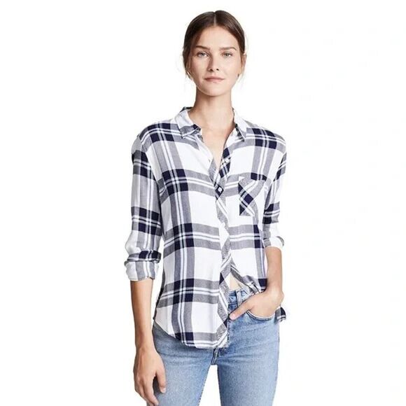 Rails Hunter Button Down shirt in color called Navy Forest Small - Picture 1 of 6